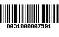 Código de Barras 0031000007591