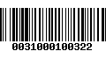 Código de Barras 0031000100322