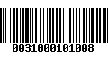 Código de Barras 0031000101008