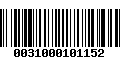 Código de Barras 0031000101152