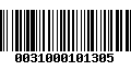 Código de Barras 0031000101305