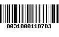 Código de Barras 0031000110703