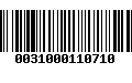 Código de Barras 0031000110710