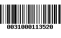 Código de Barras 0031000113520