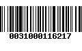 Código de Barras 0031000116217