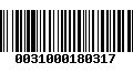 Código de Barras 0031000180317