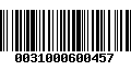 Código de Barras 0031000600457