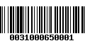 Código de Barras 0031000650001