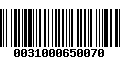 Código de Barras 0031000650070