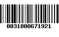 Código de Barras 0031000671921