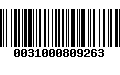 Código de Barras 0031000809263