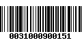 Código de Barras 0031000900151