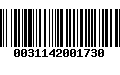 Código de Barras 0031142001730