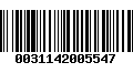 Código de Barras 0031142005547