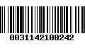 Código de Barras 0031142100242