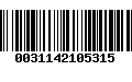 Código de Barras 0031142105315