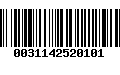 Código de Barras 0031142520101