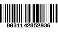 Código de Barras 0031142852936