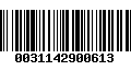 Código de Barras 0031142900613