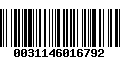 Código de Barras 0031146016792