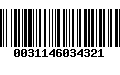 Código de Barras 0031146034321