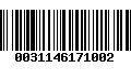 Código de Barras 0031146171002