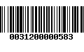 Código de Barras 0031200000583