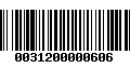 Código de Barras 0031200000606