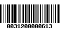 Código de Barras 0031200000613