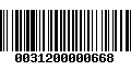 Código de Barras 0031200000668