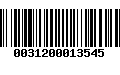 Código de Barras 0031200013545