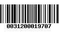 Código de Barras 0031200019707