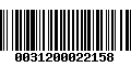 Código de Barras 0031200022158