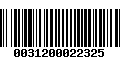 Código de Barras 0031200022325