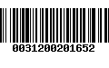 Código de Barras 0031200201652