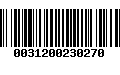 Código de Barras 0031200230270