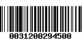 Código de Barras 0031200294500