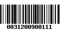 Código de Barras 0031200900111