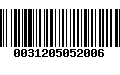 Código de Barras 0031205052006