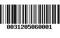 Código de Barras 0031205060001