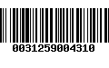 Código de Barras 0031259004310