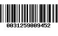 Código de Barras 0031259009452