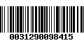 Código de Barras 0031290098415