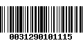 Código de Barras 0031290101115