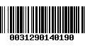 Código de Barras 0031290140190