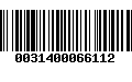 Código de Barras 0031400066112