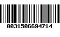 Código de Barras 0031506694714