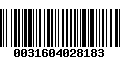 Código de Barras 0031604028183