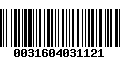 Código de Barras 0031604031121