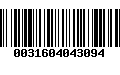 Código de Barras 0031604043094